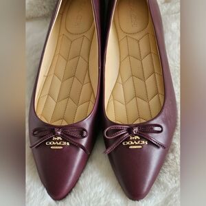 Coach Annabel leather ball dark cranberry